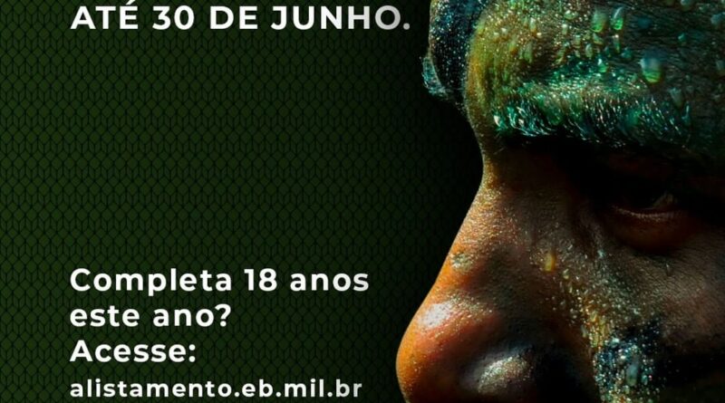 Alistamento Militar: Jovens que completam 18 anos em 2022