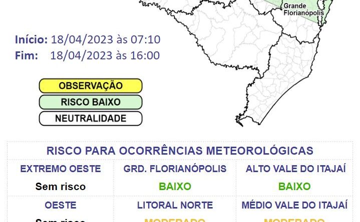 27 de abril de 2023 – Defesa Civil de SC