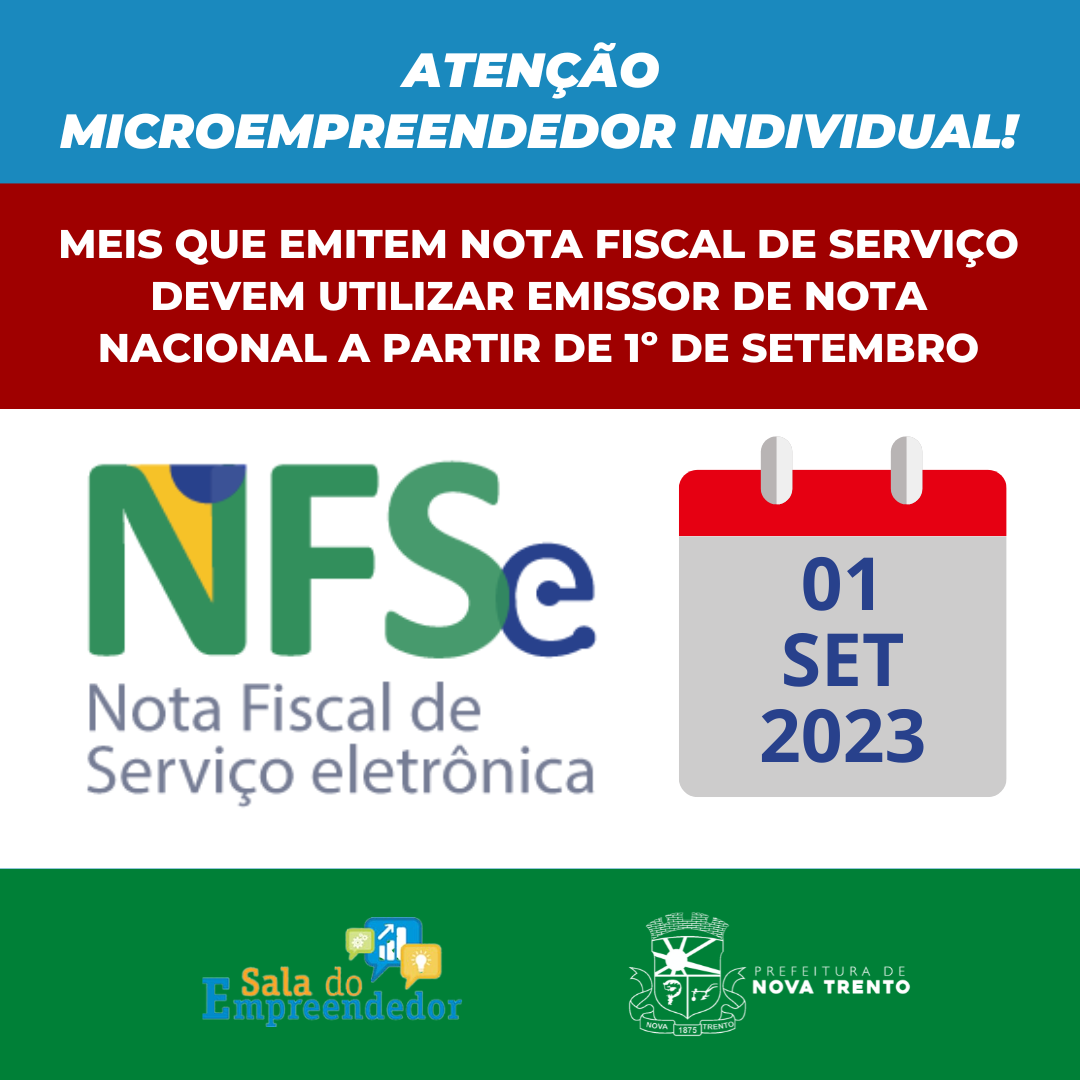 MEI - Como Emitir Nota Fiscal Gratuita no Sistema Nacional de Emissão de  NFS-e! Prestação de Serviço 