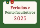 Decreto define o calendário de feriados e pontos facultativos para 2025